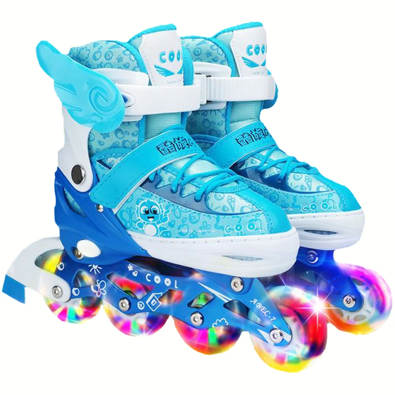 Детские роликовые коньки для мальчиков и девочек прямые начинающих 3 4 5 6 7 8 9 10 лет