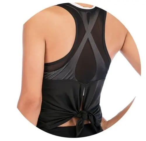 Женская спортивная рубашка для фитнеса топ без рукавов йоги майка бега