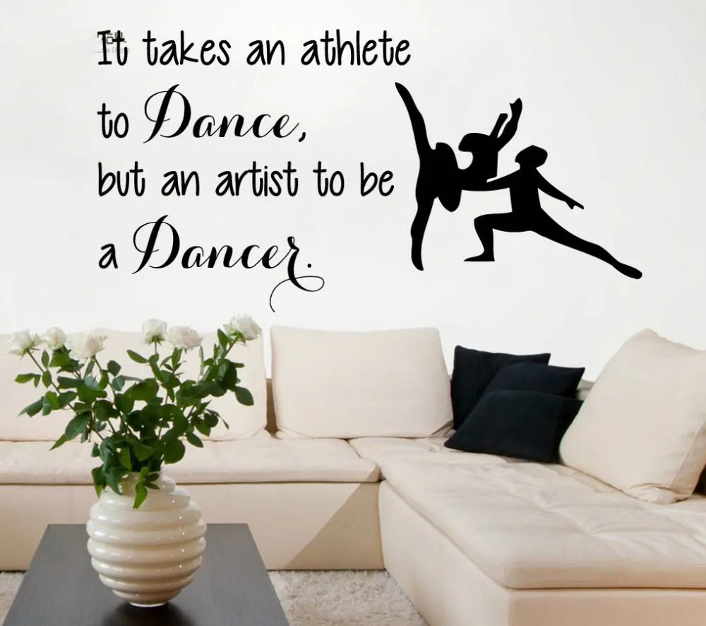 Вдохновения Наклейка на стену с цитатами Спортивная танцевальная обувь мужские
