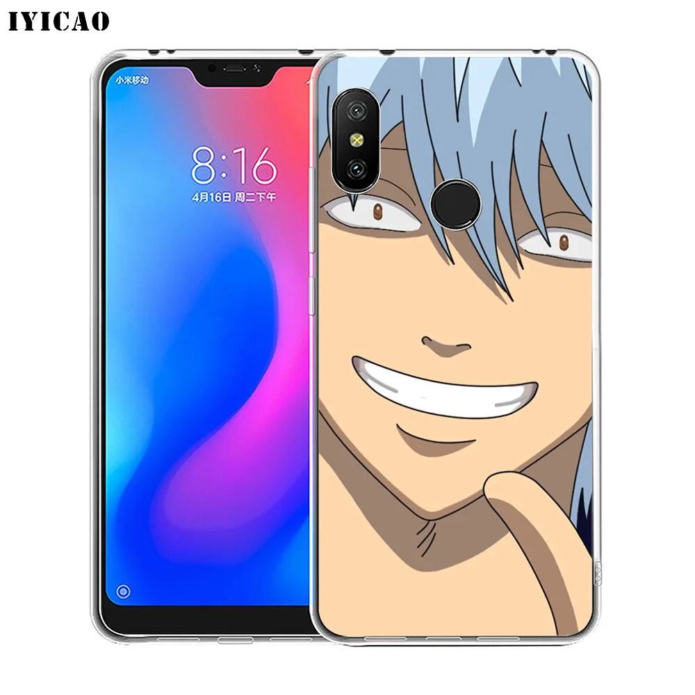 IYICAO Gintama Sakata Gintoki Soft Silicone Phone Case for Xiaomi Redmi 4A 5A 6A Note 7 6 5 Pro Plus 4X Prime Cover | Мобильные