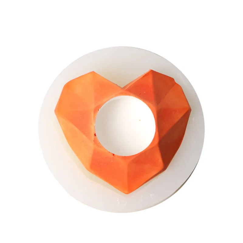 3D помадка в форме сердца фотоформа суккуленты цветочный горшок цементный форма