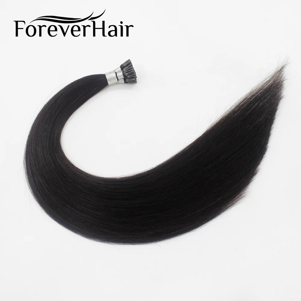 FOREVER HAIR 0 8 г/локон 20 дюймов Remy I Tip человеческие волосы для наращивания натуральный