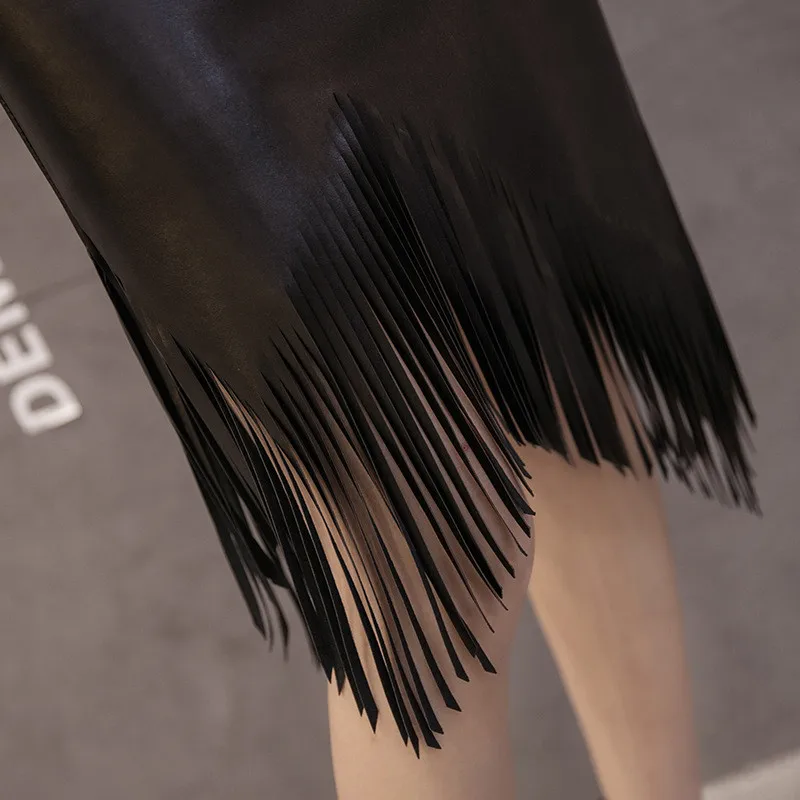 Женский Сексуальный Высокое Качество Весна ИСКУССТВЕННАЯ Кожа Карандаш Юбки