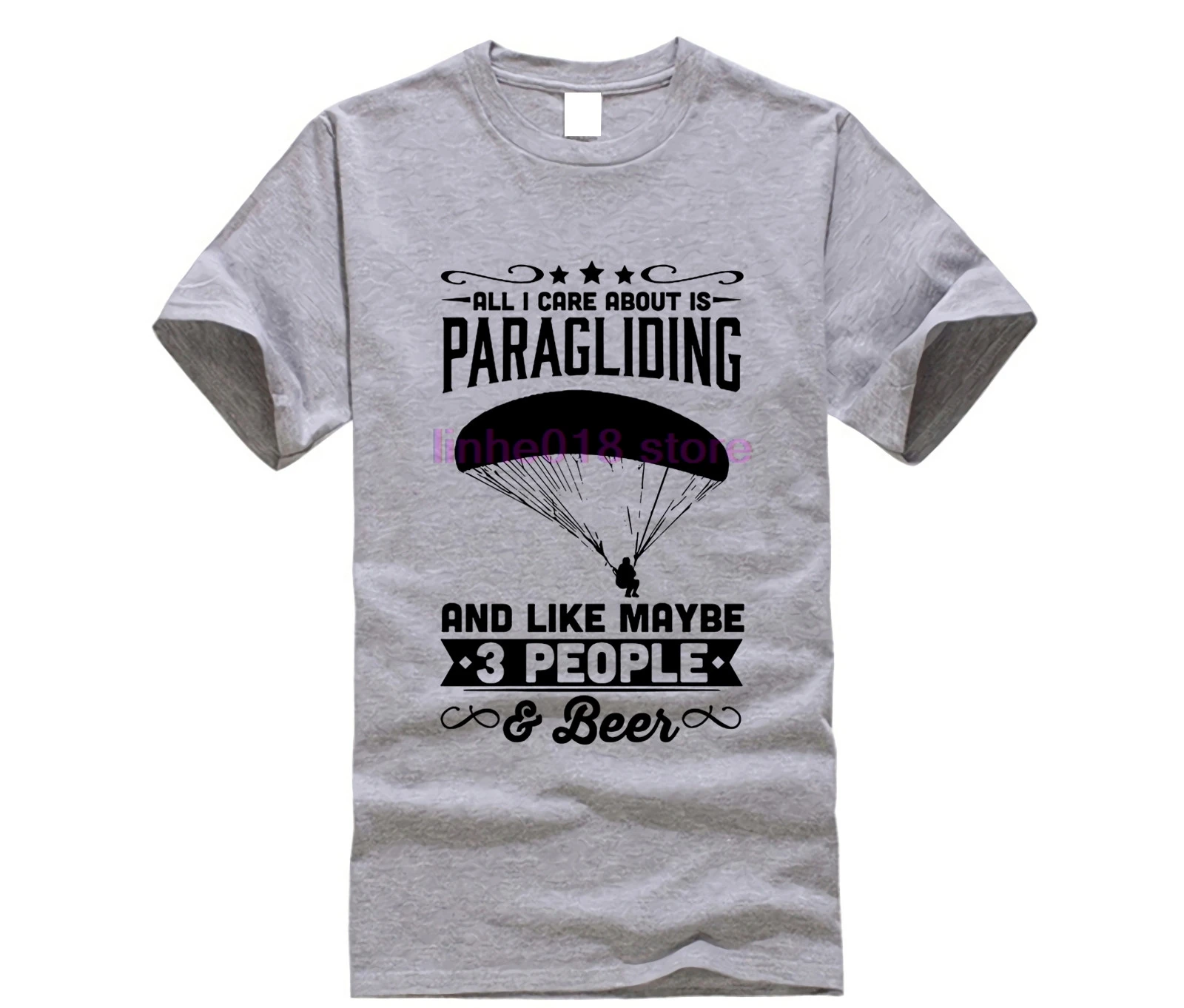 All I Care About Is Paragliding футболка с длинным рукавом на заказ Мужская в стиле хип-хоп Funko