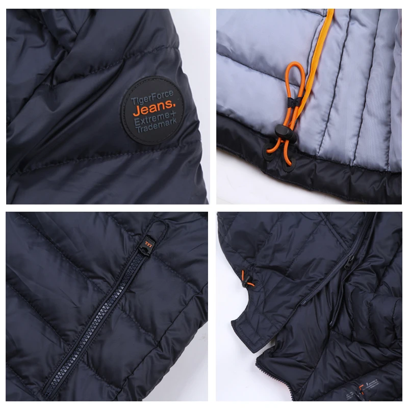 TIGER FORCE 2018 Зимняя Куртка Мужская Куртки Мужчины Мужское Пальто Био-пух Пиджак