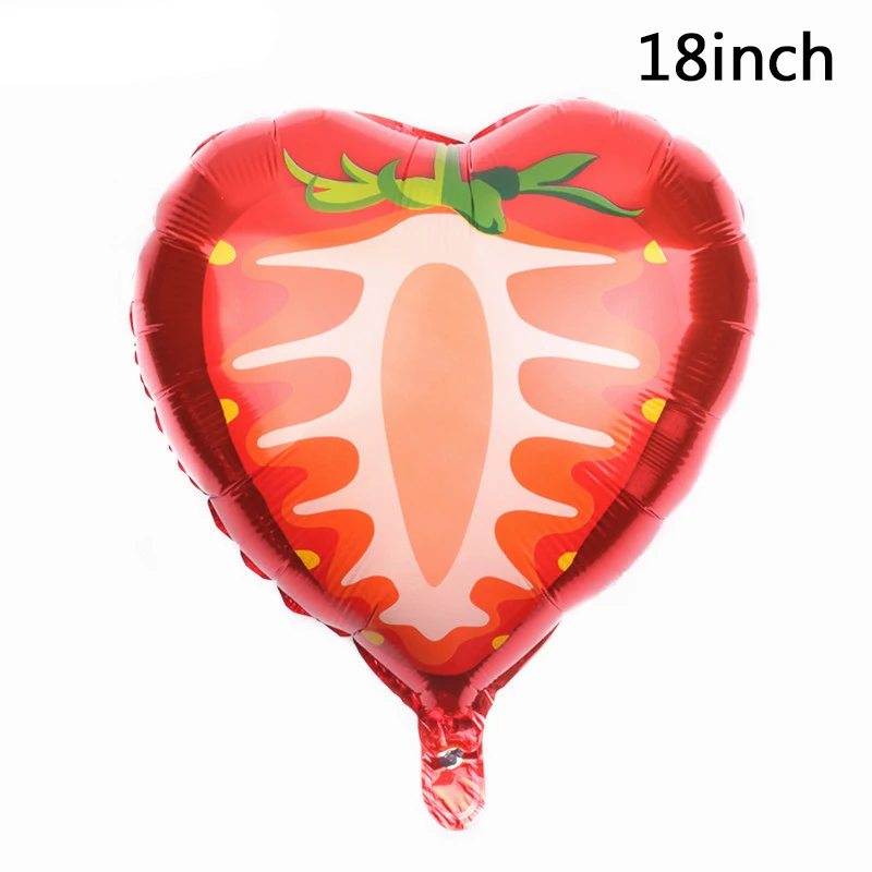 18inch balloon1 10 шт. 7 дюймов ананас, банан, клубника, арбуз, бумажная тарелка, детский Декор на день рождения, Гавайские принадлежности для тематической вечеринки - Цвет: 18inch balloon1
