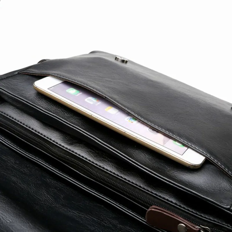 Мужская сумка-мессенджер IMIDO черная сумка через плечо из мягкой искусственной