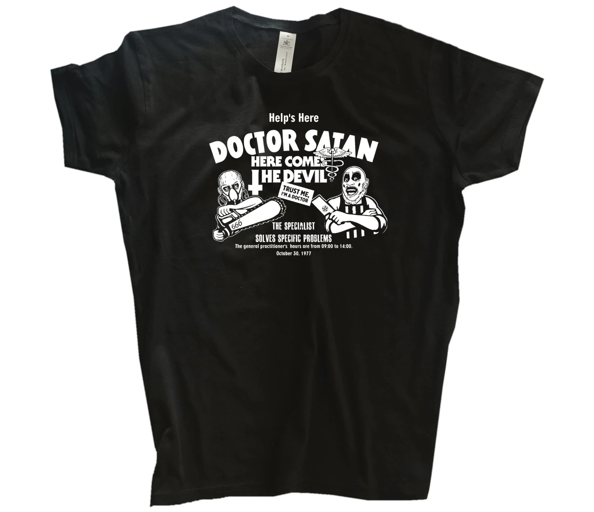 Знаменитый фильм помощь здесь доктор сатана серии вентилятор Футболка S-3XL |