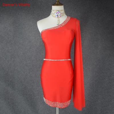 dress vs belt Женская юбка для латинских танцев на заказ, платья для женщин, одежда для латинских танцев, Роскошные платья, платье для латинских танцев со стразами для леди - Цвет: dress vs belt