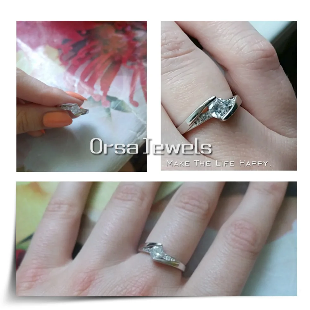 ORSA JEWELS женское серебряное кольцо без содержания свинца и никеля с австрийскими кристаллами AAA,, CZ кольца оптом OR02