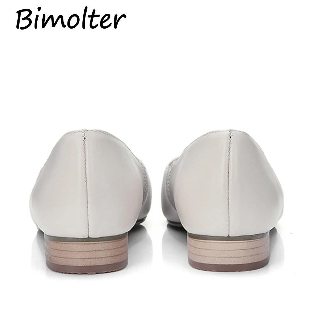 Bimolter/женские милые туфли лодочки на низком каблуке цвет розовый белый черный