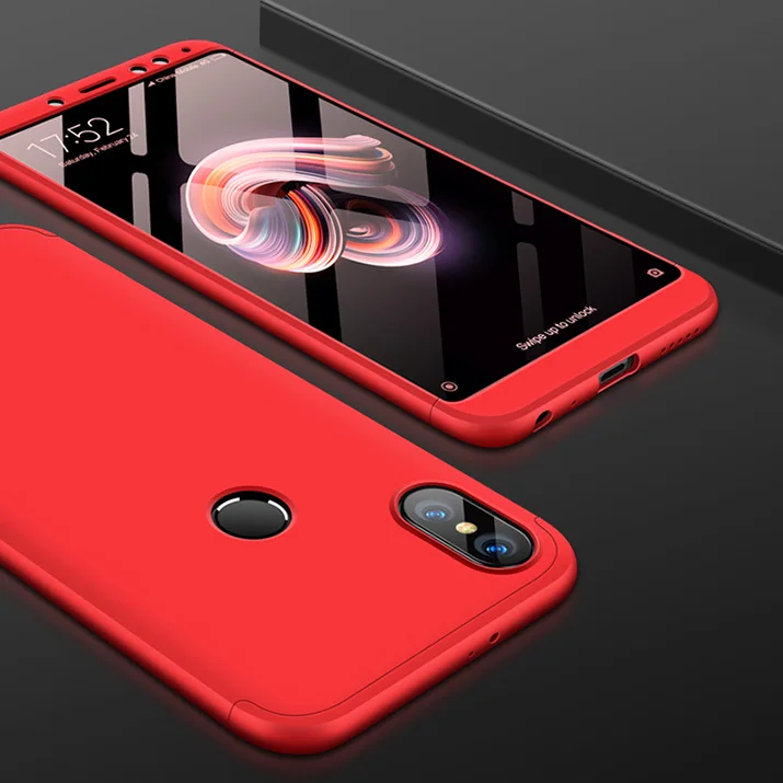 GKK Роскошный чехол для Xiaomi Redmi Note 8T 5 7 8 Pro полная защита противоударный 3 в 1 жесткий чехол для Xiaomi Redmi Note 8 Pro Чехол - Цвет: Red