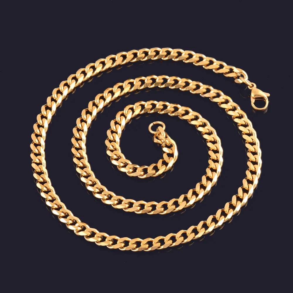 Цепочка Из Нержавеющей Стали ширина 3 6 мм/5 мм/7 мм|men necklace gold|chain necklacenecklace gold |