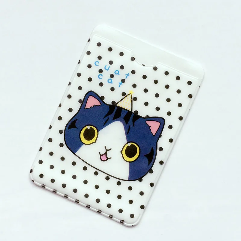 1х Kawaii Cat держатель для карт ПВХ водонепроницаемая карта инструмент защиты школьные офисные поставки Студенческая канцелярская сумка с аппликацией в виде котенка подарок для детей