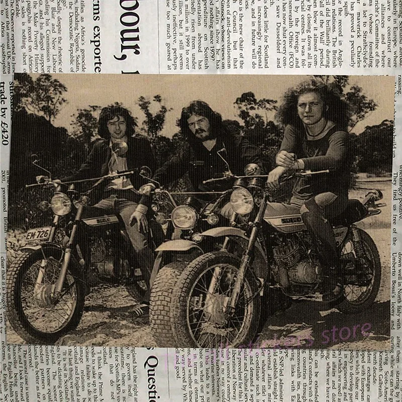 Led Zeppelin рок-музыка постеры для украшения дома винтажные стильные настенные наклейки Abooly бренд/6027