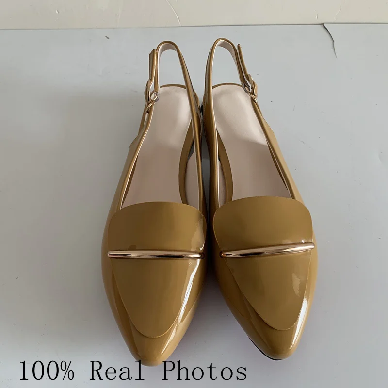 ANOVISHANA/sandalias mujer; женские босоножки; коллекция года; женские туфли-лодочки; обувь на низком каблуке; кожаные слинбэки; свадебные туфли; обувь; zapatos; D076