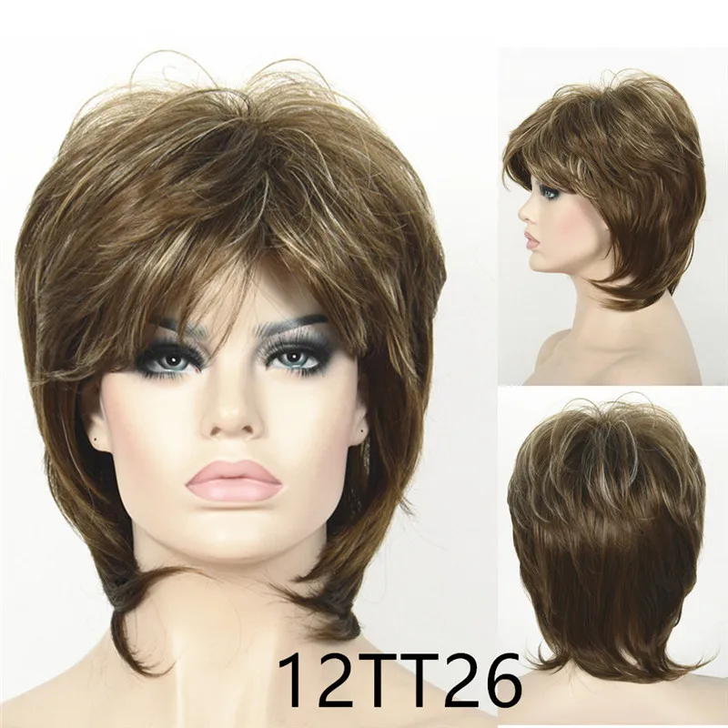 StrongBeauty женский синтетический парик короткие волосы черный/Блонд натуральные парики монолитным слоистых причесок