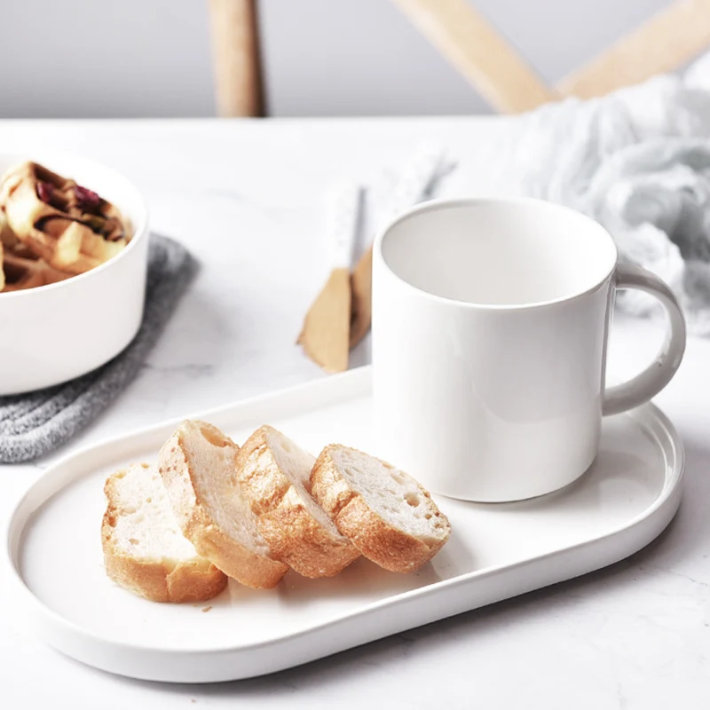 Japanese Style Ceramic Breakfast One-person Suit Cup Bowl Dish Set Home Cereal Plate With Milk Free Shipping | Дом и сад