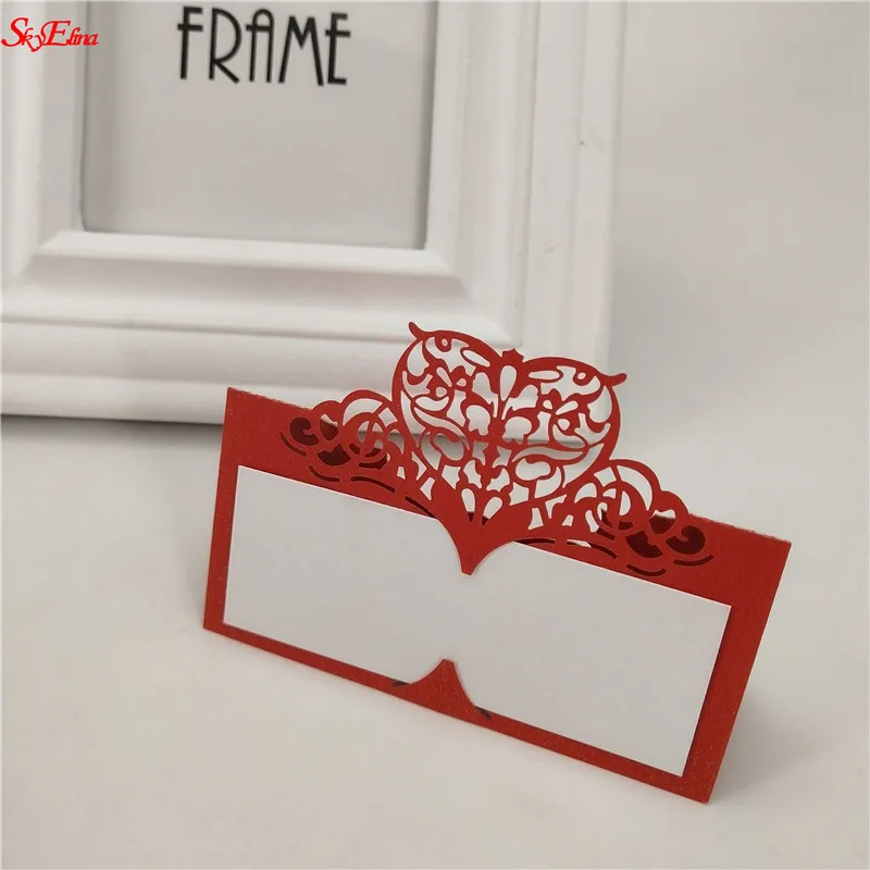 50 шт. карточки с именем винтажные настольные карты свадебные украшения день