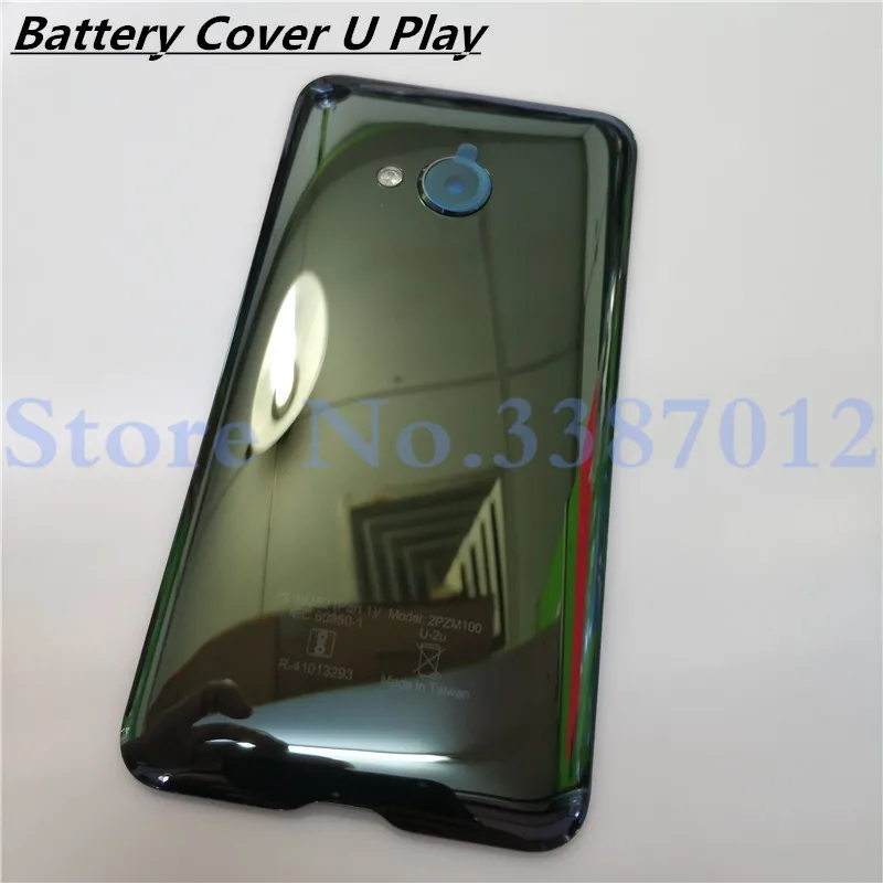 Стекло задняя крышка корпуса 5,2 дюйма для htc U Play Задняя крышка батареи чехол с объективом камеры запасные части