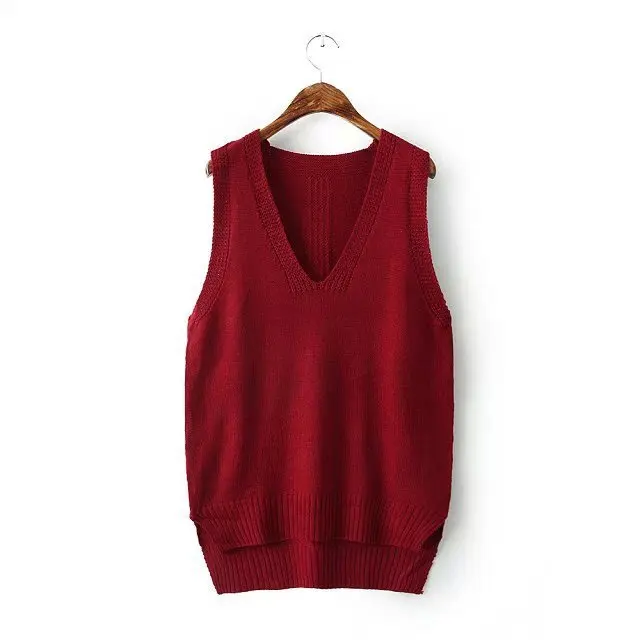 Женский пуловер 2017 Свитера средней длины свободный Однотонный женский свитер