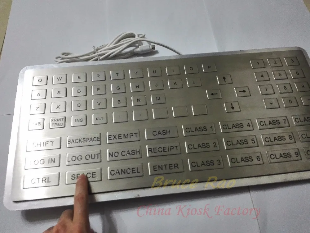 Пользовательские 76 клавиш большой размер клавиатура для банкомата keycap Форма Кнопка нержавеющая сталь Панель Крепление промышленная клавиатура для платной станции