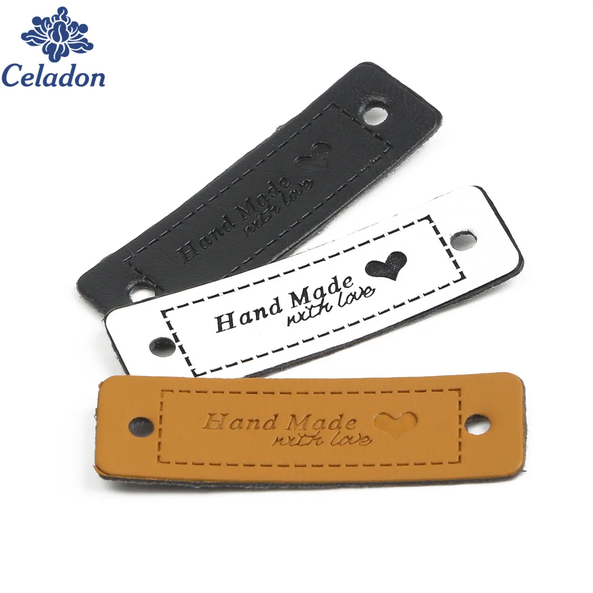Кожаные бирки ручной работы с сердечками для влюбленных 12 шт./лот подарки