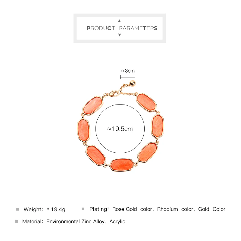Богемное винтажное Новое поступление 4 цвета акриловый геометрический браслет