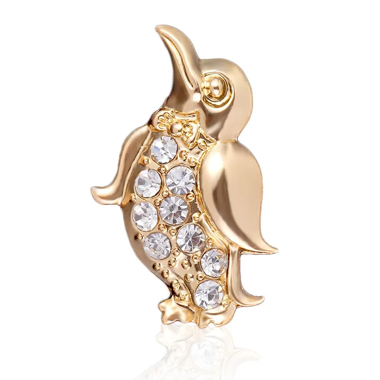 Новинка 33*20 мм брошь из сплава с кристаллами и стразами унисекс золотой тон