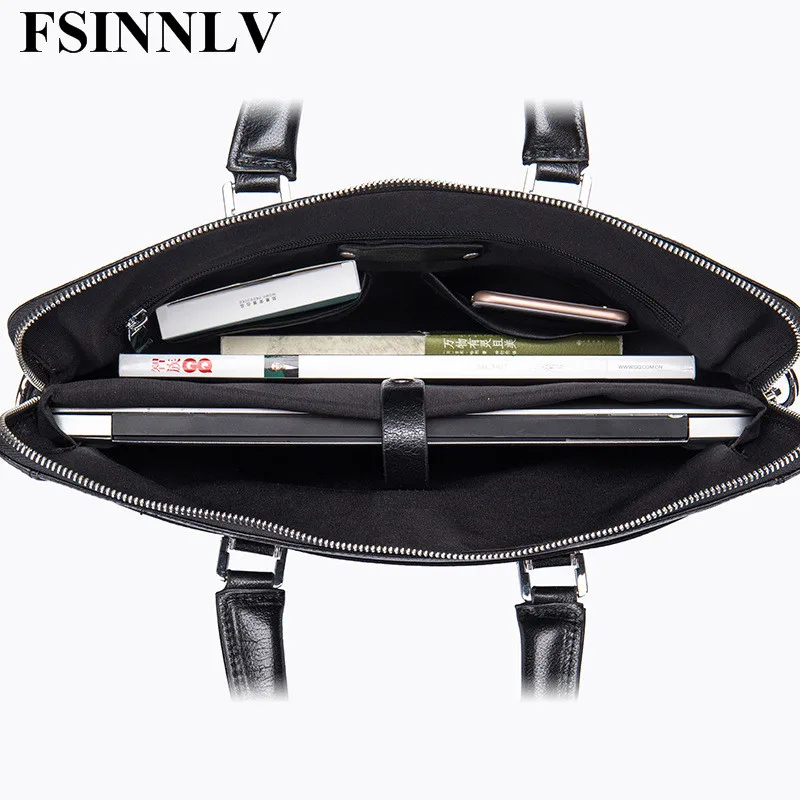 FSINNLV Высокое Качество Натуральная Кожа Мужчины Сумки Портфель Посыльного Crossbody