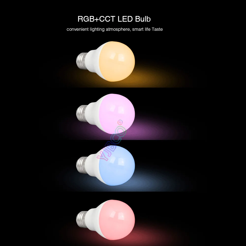 Miboxer FUT014 6 Вт E27 RGB + CCT Светодиодная лампа умная приложение Wi Fi светодиодная белая с