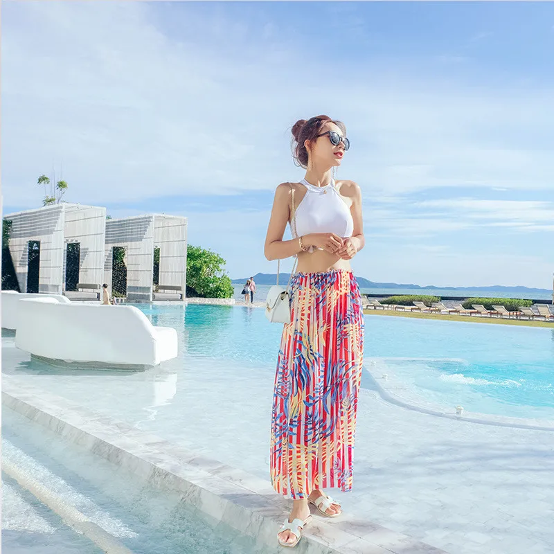 NAIDEY/купальный костюм из трех предметов Новинка Купальный с принтом в виде