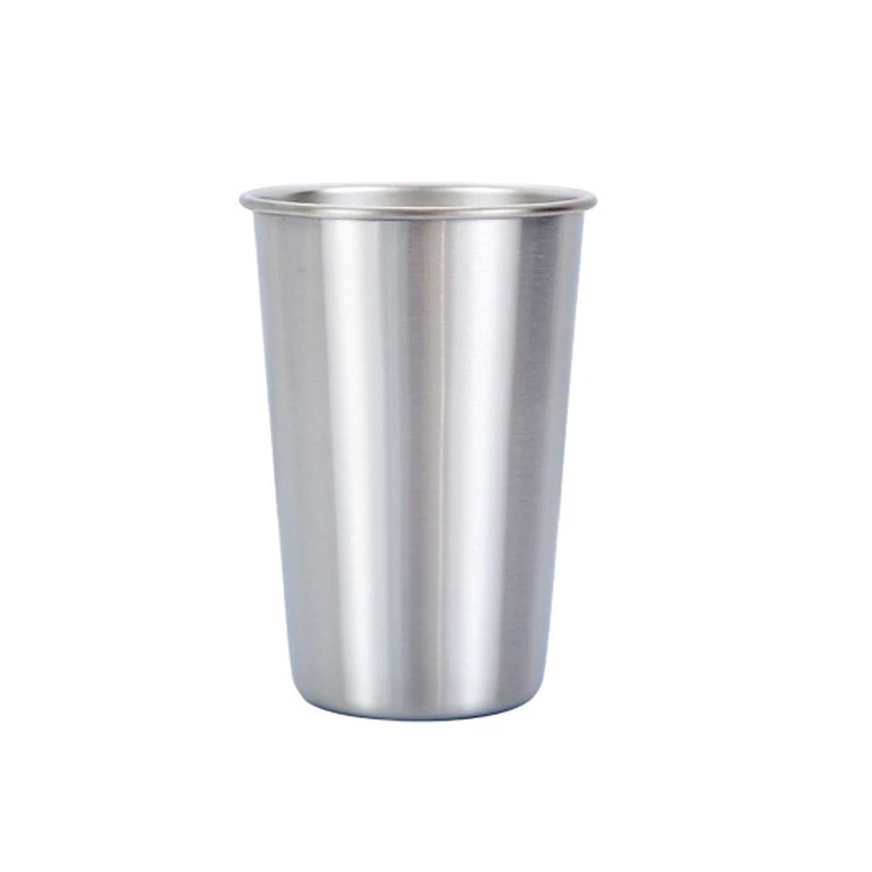 1Pc Silver Unibird 304 кофейные кружки из нержавеющей стали с соломинкой и крышкой в скандинавском стиле, пивная чашка, чай, молоко, напиток для дома, школы, офиса - Цвет: 1Pc Silver