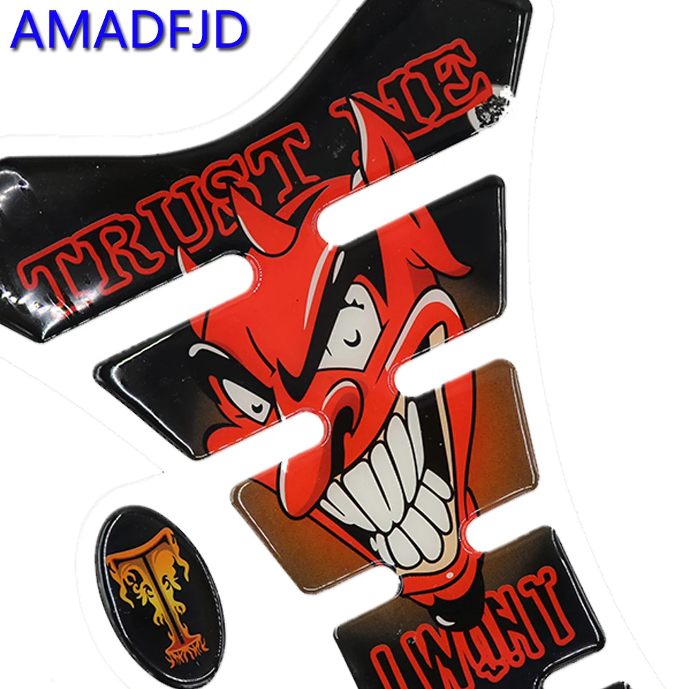 Наклейка AMADFJD для мотоцикла 3d-наклейка на бак 3 м череп дьявола логотип наклейка
