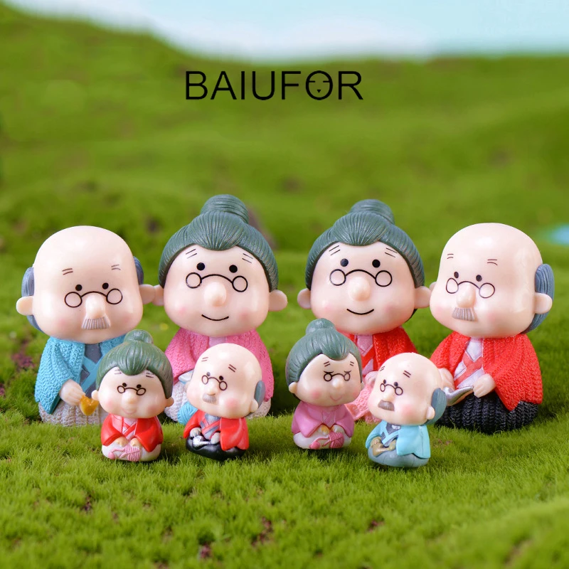 BAIUFOR миниатюрные люди модель дедушка и DIY брелок аксессуары статуэтки для