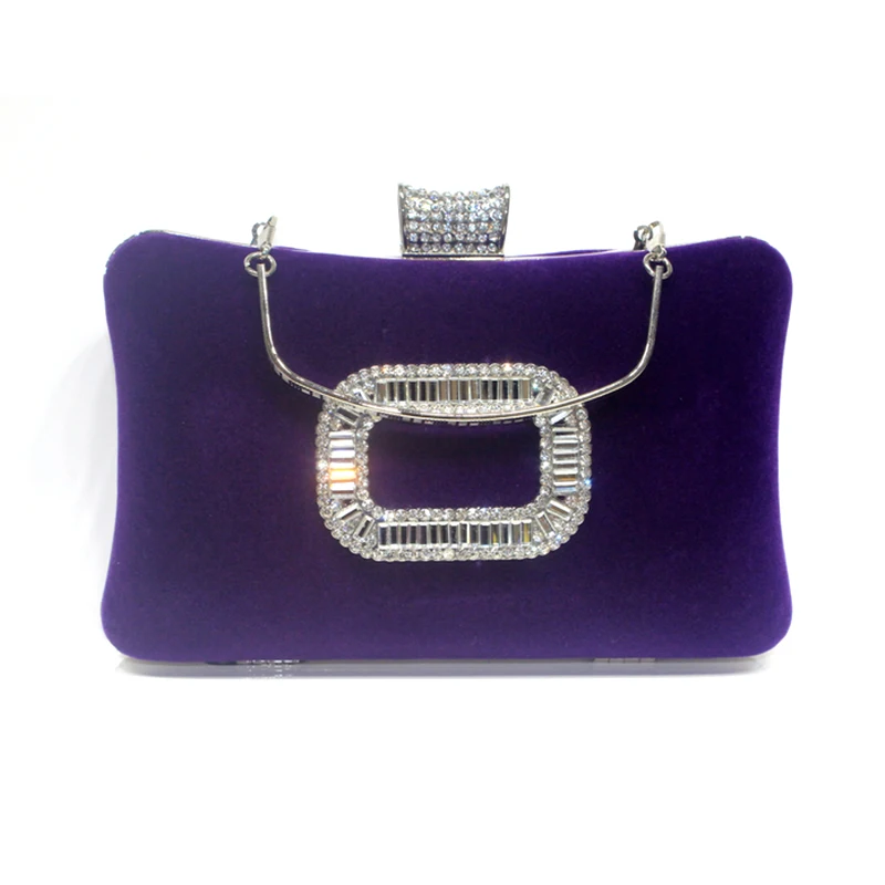 Женский клатч со стразами вечерняя сумочка красного цвета на цепочке кошелек для