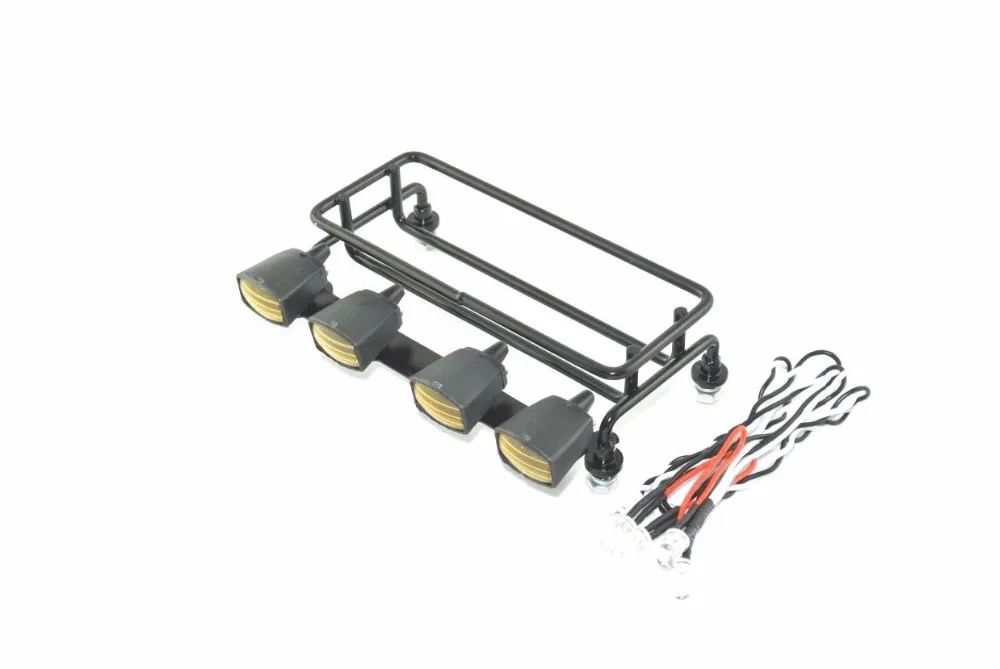 1/10 RC автомобильный багажник на крышу, поднос Tamiya Axial Hpi, ГРУЗОВИК Ford Crawler Kyosho, светодиодный