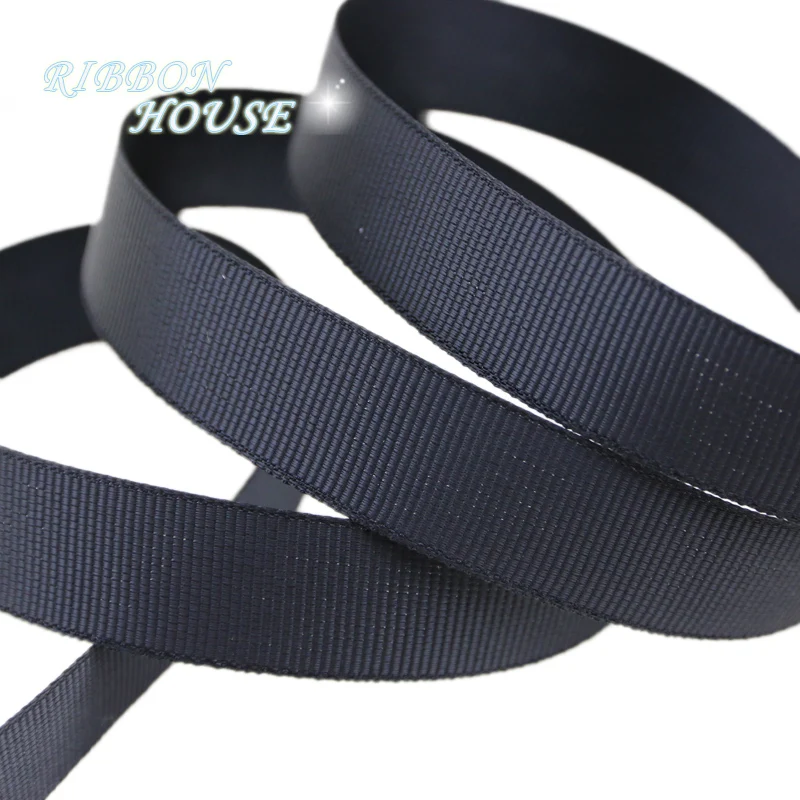 

(10 meters/roll) Black Grosgrain Ribbon Webbing Decoration Gift Ribbons