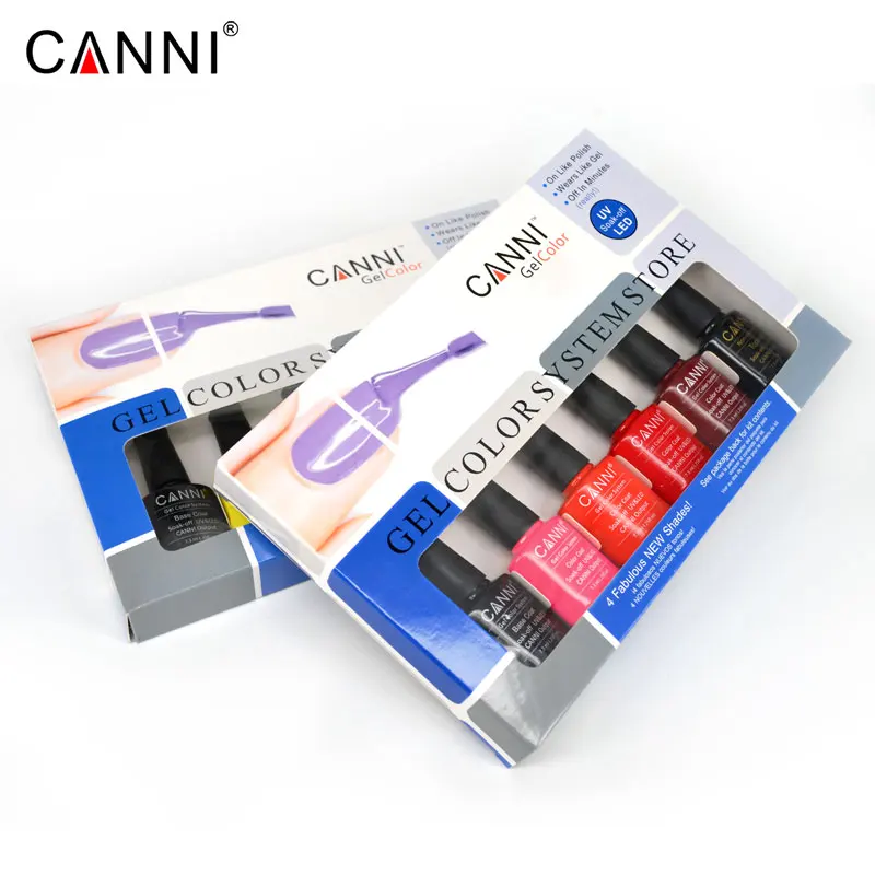 6 шт./лот CANNI замачивающийся светодиодный долговечный УФ-Гель-лак для ногтей Базовое покрытие гель без протирания верхнее покрытие для ногтей цветной гель-набор
