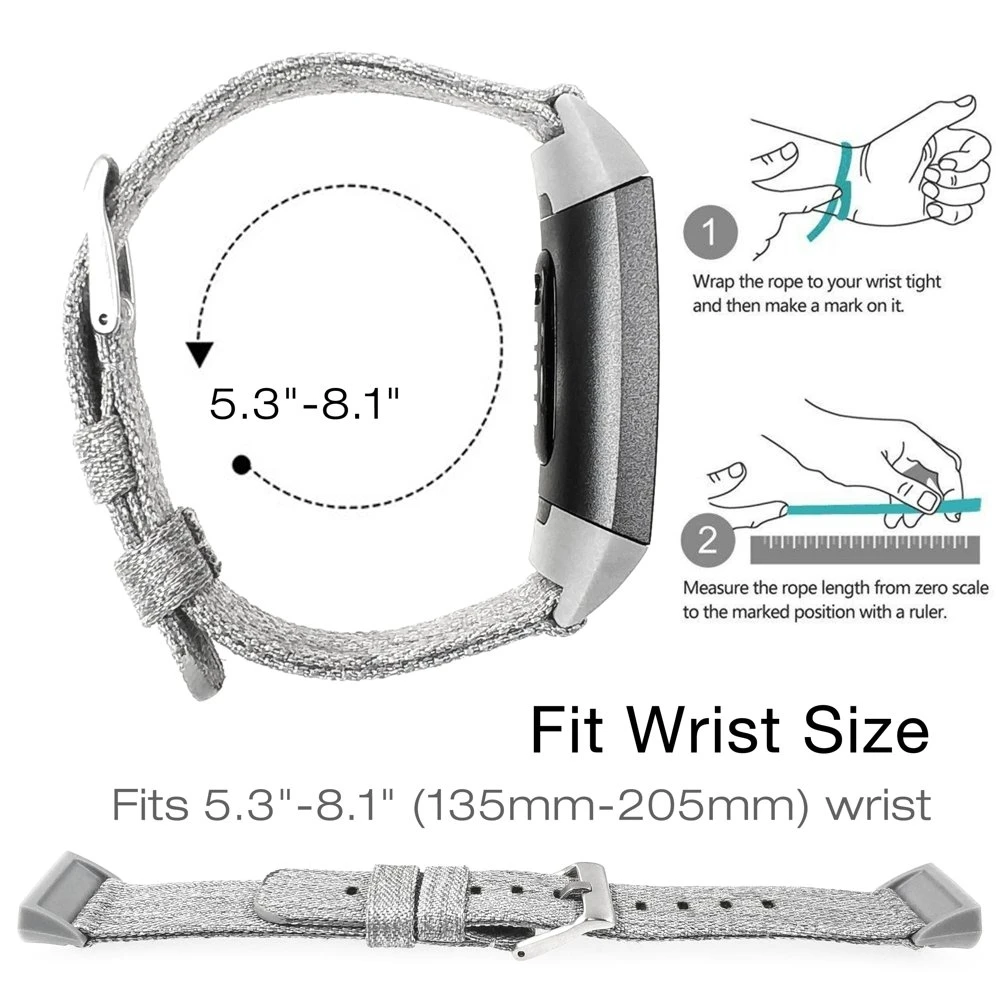 Тканый холщовый спортивный ремешок YOOSIDE браслет для Fitbit Charge 3 /Charge SE сменные