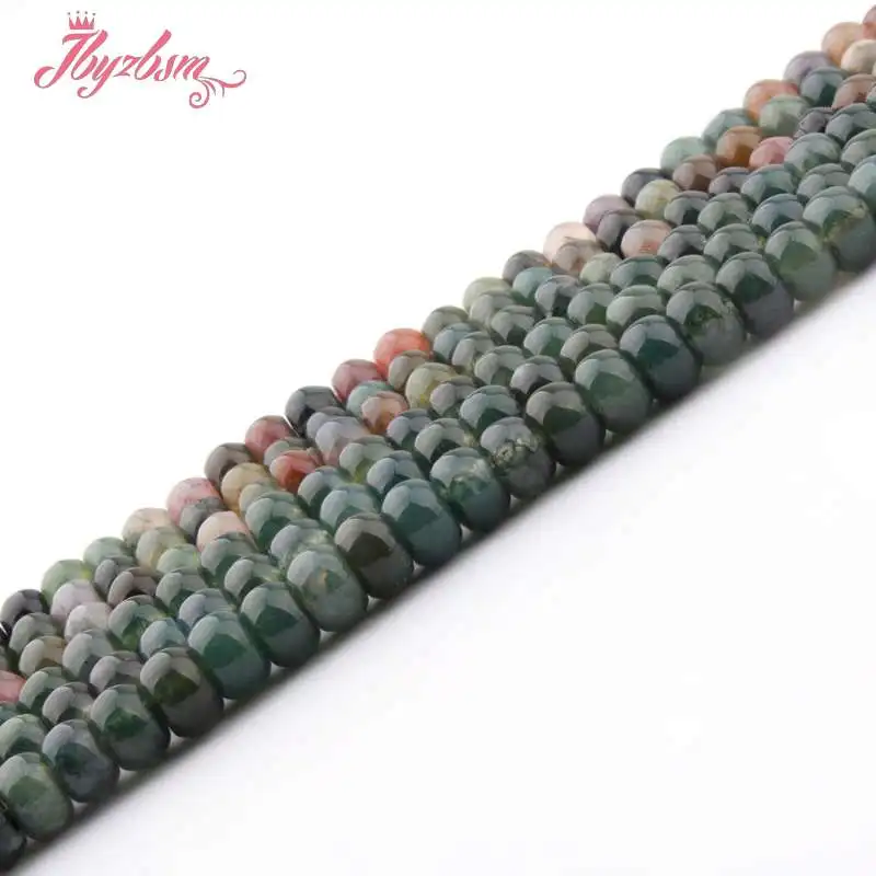 4x6mm Smooth Rondelle Shape Bead Agates Natural Stone Beads For DIY Necklace Bracelats Earring Jewelry Making 15&quot Free Shipping - купить