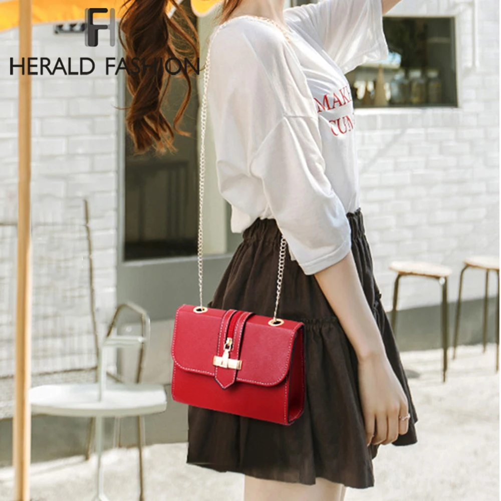 Herald Fashion качественные женские кожаные сумки мессенджеры женская сумка через