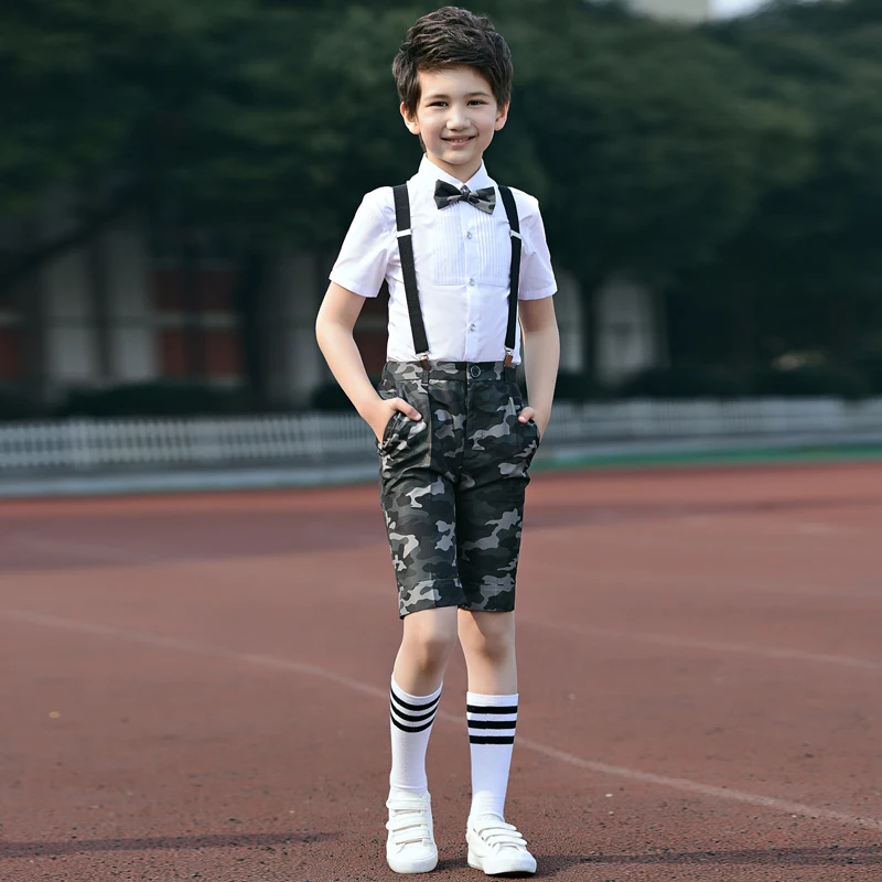 Детский костюм новый стиль для мальчиков и девочек военный тренировочный