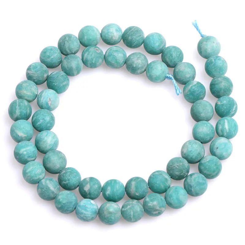 6-10 мм Круглые Гладкие Темно-зеленые амазонитовые бусины для изготовления