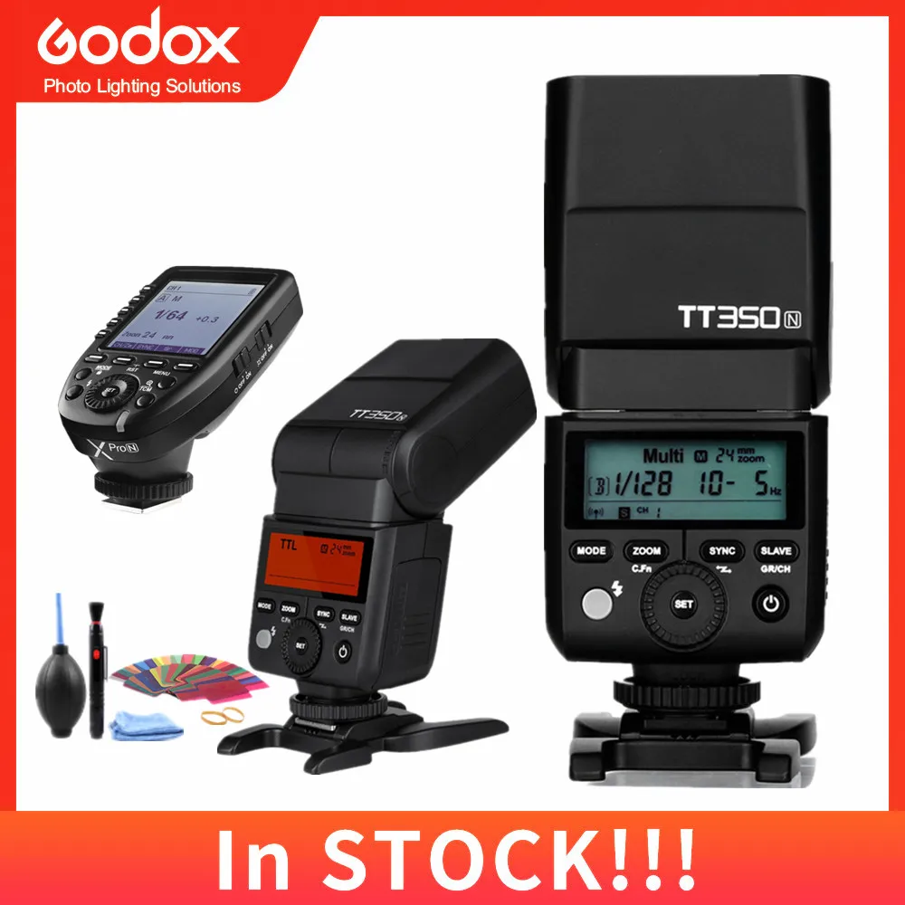 Godox Mini Speed lite i TTL TT350N высокая скорость вспышки DSRL 1/8000s GN36 + 2 4G беспроводной триггер