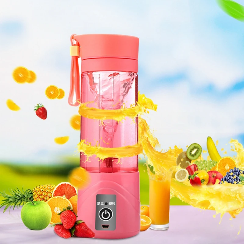 

380ml Portable Mini Juicer Juice Machine Smoothie Maker USB Rechargeable Blender Mixer Household Small Juice Extractor New Drop