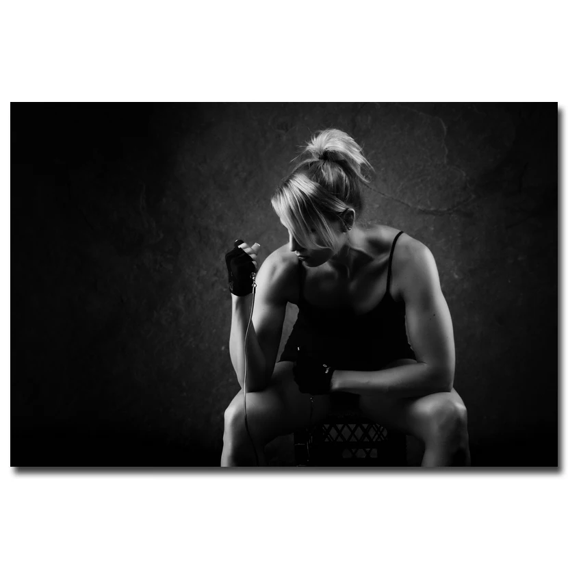 Picture 5 NICOLESHENTING Мотивационная, для бодибилдинга художественная работа с цитатами шелк плакат 12x18 24x36 дюймов Фитнес упражнения настенные картины тренажерный зал 020 - Цвет: Picture 5