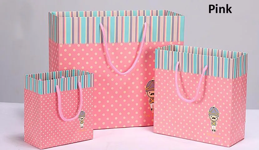 20 штук в упаковке подарочный бумажный пакет горошек с ручкой для одежды обувь