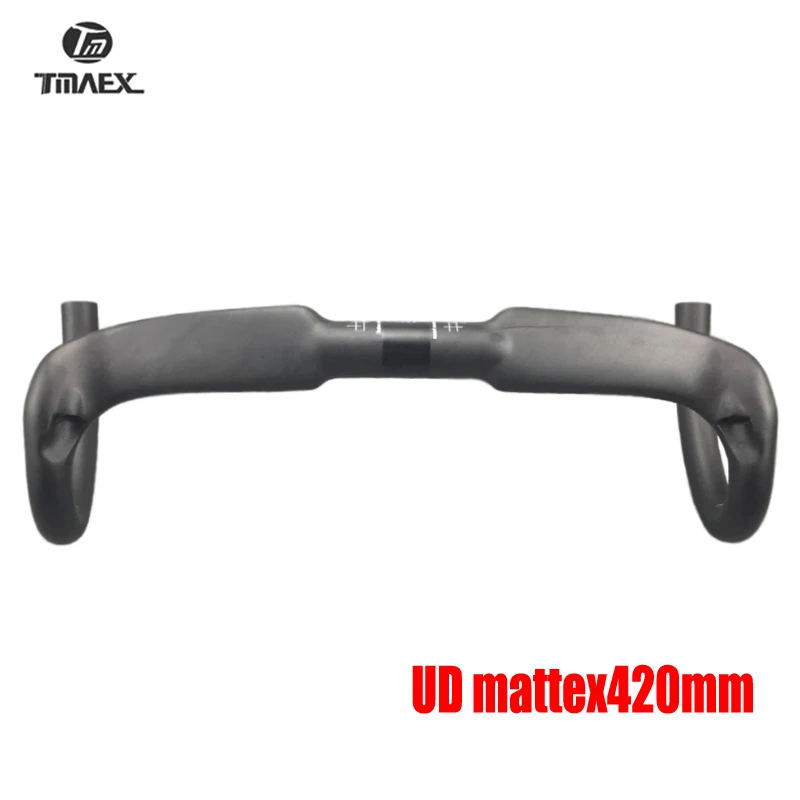 UD mattex420mm УГЛЕРОДНЫЙ руль без логотипа волокно руль для велосипеда, углеродный руль для изгиб дороги UD/труба из углеродистого волокна 3K Матовая Глянцевая ультра светильник 31,8 мм* 400/420/440 мм - Цвет: UD mattex420mm