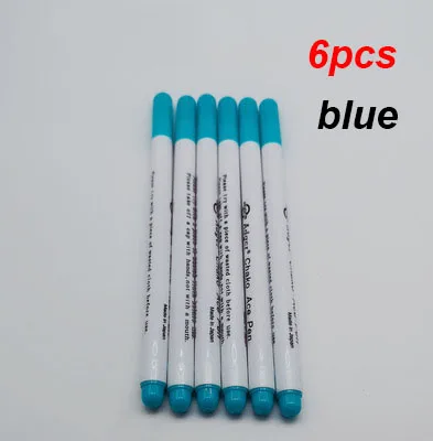 Navy blue 6 шт. стираемая воздушная ручка маркер для краски ткани Chaco Ace ручка стираемая ручка для шитья инструменты маркер для мела - Цвет: Navy blue